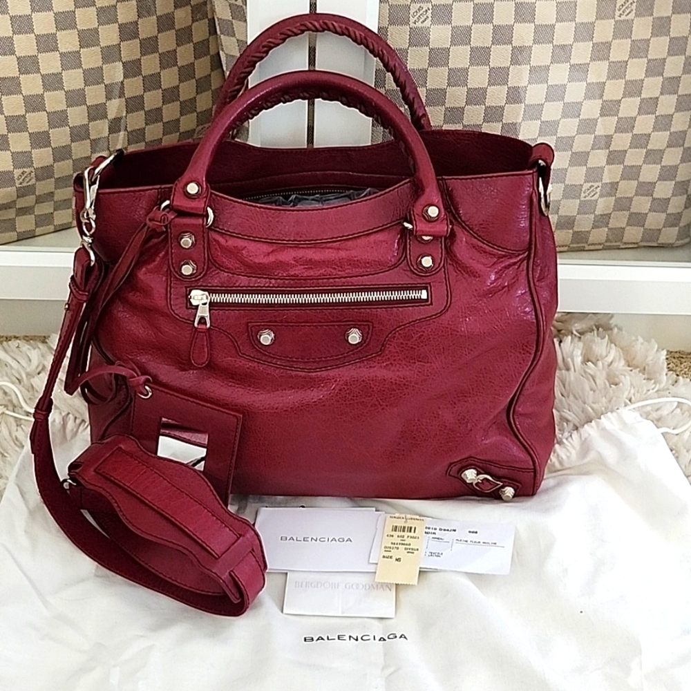 Balenciaga Hand Bag The VELO    Bag in Magenta